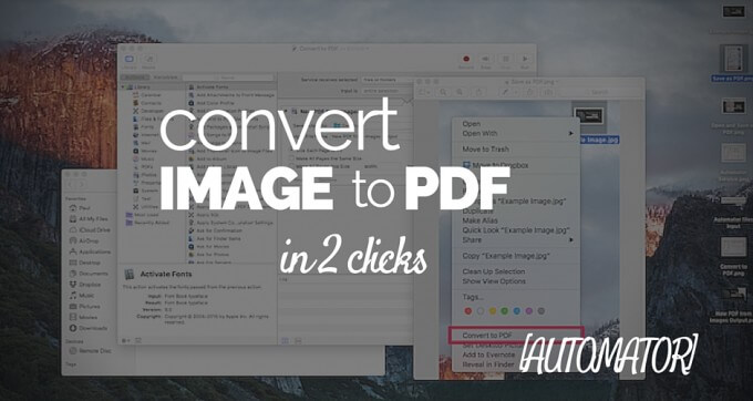 convert image to pdf mac automator