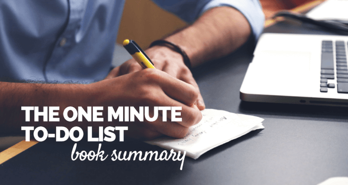 The One Minute To Do List Book Summary and PDF